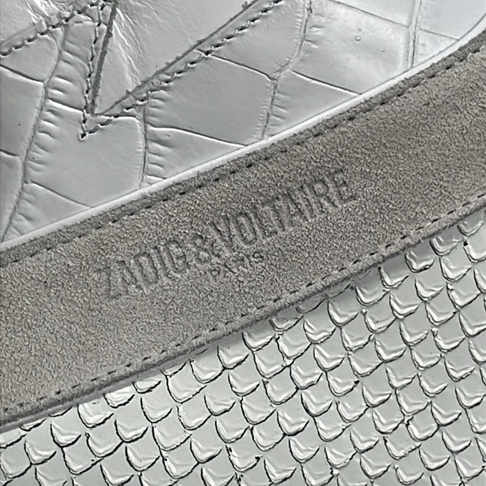 NIB Zadig & Voltaire High Flash Keith Leather High Top Sneakers White Sz 41 - Picture 13 of 16